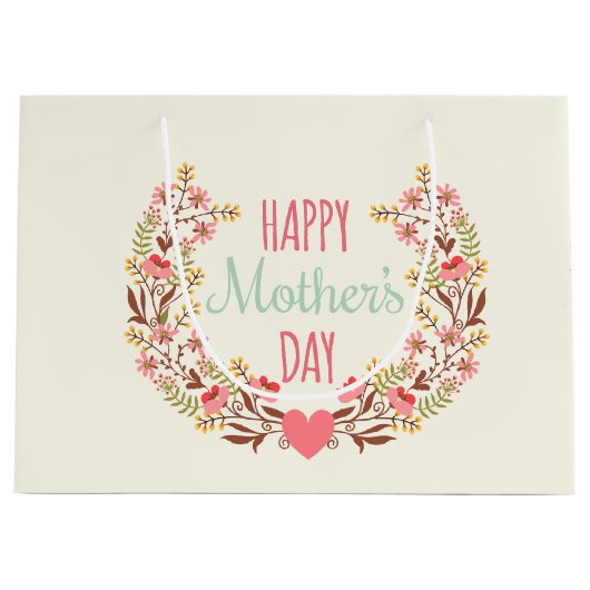 Happy Moederdag Large Cadeautasje (Voorkant)