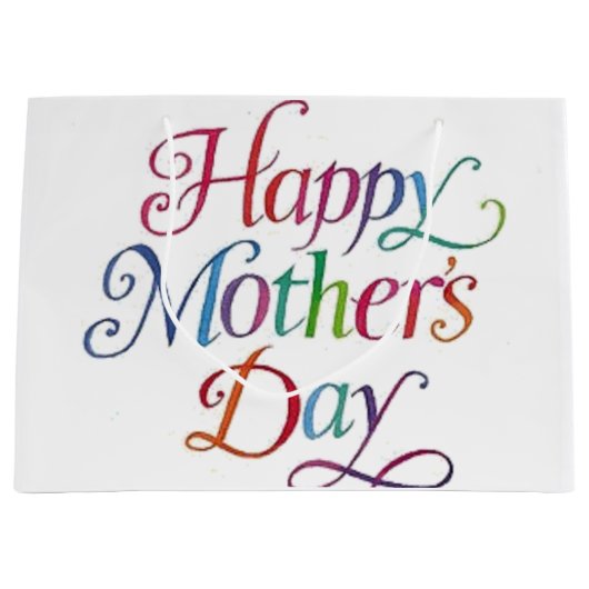 Happy Moederdag Large Cadeautasje (Voorkant)