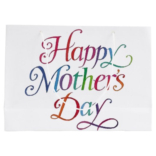 Happy Moederdag Large Cadeautasje (Achterkant)