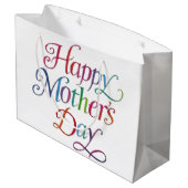 Happy Moederdag Large Cadeautasje (Achterkant Gekanteld)