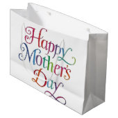 Happy Moederdag Large Cadeautasje (Voorkant Gekanteld)