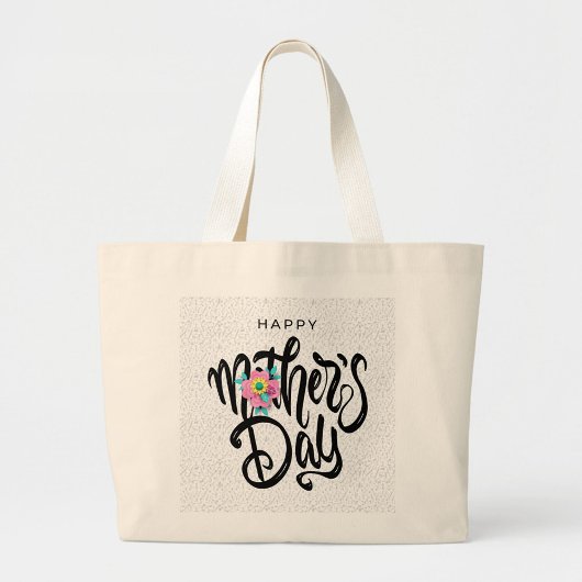 Happy Moederdag Large Canvas tas