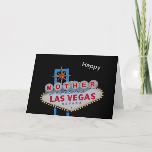 Happy Moederdag, Las Vegas Kaart, geheim bericht Kaart (Voorkant)