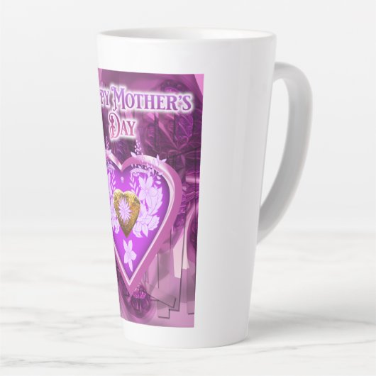 Happy Moederdag Latte Mok (Rechterhoek)