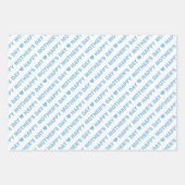 Happy Moederdag Light Blue en White Inpakpapier Vel (Voorkant 2)