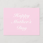 Happy Moederdag light roze script elegant chic Briefkaart (Voorkant)