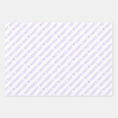 Happy Moederdag Lila en White Inpakpapier Vel (Voorkant 2)