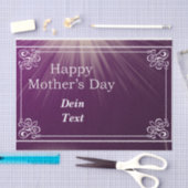 Happy Moederdag, lila hintergrund mit rahmen Ban Tissuepapier (Craft)