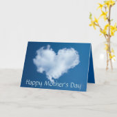 Happy Moederdag love hart wolk Kaart (Gele Bloem)