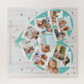 Happy Moederdag Love Heart Shape Photo Collage Legpuzzel (Horizontaal)