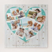 Happy Moederdag Love Heart Shape Photo Collage Legpuzzel (Verticaal)