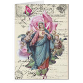 Happy Moederdag | Maagd Mary Pink Rose zonder bloz (Voorkant)