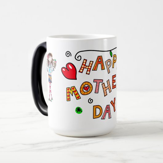 Happy Moederdag Magische Mok (Voorkant links)