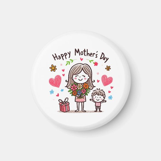 Happy Moederdag Magneet (Voorkant)