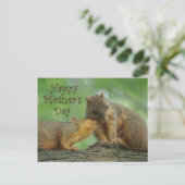 Happy Moederdag - Mam en Baby Eekhoorn Briefkaart (Staand voorkant)