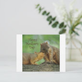 Happy Moederdag - Mam en Baby Eekhoorn Briefkaart (Staand voorkant)