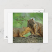 Happy Moederdag - Mam en Baby Eekhoorn Briefkaart (Voorkant / Achterkant)