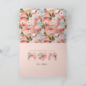 Happy Moederdag mam Roze Floral Blossom Foto Kaart (Binnen)