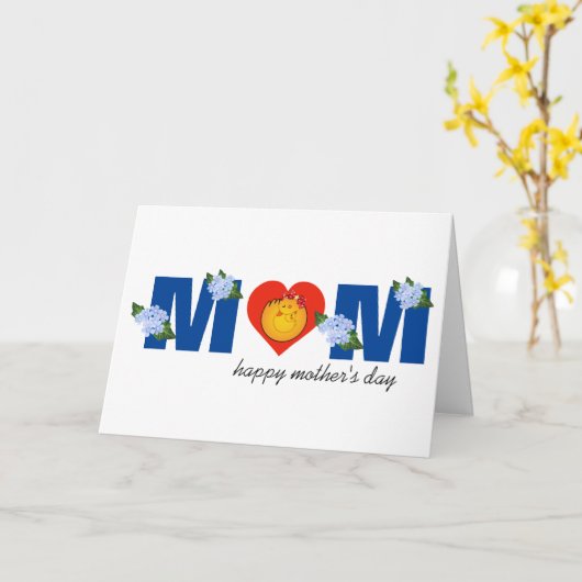 Happy Moederdag, mam Wenskaart Kaart (Gele Bloem)