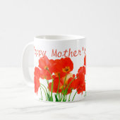 Happy Moederdag mam White Mok Tulps Fine Cadeaus (Voorkant links)