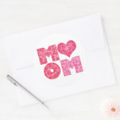 Happy Moederdag mama Alphabet Ronde Sticker (Envelop)