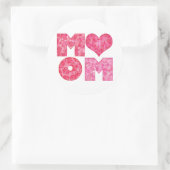 Happy Moederdag mama Alphabet Ronde Sticker (Tas)