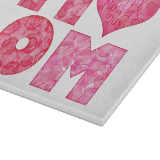 Happy Moederdag mama Alphabet Snijplank (Hoek)