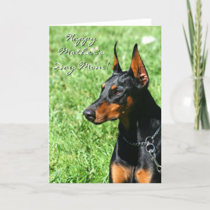 Happy Moederdag mama Doberman wenskaart Kaart