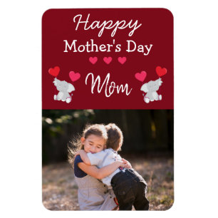 Happy Moederdag mama Elephant Photo Magnet Magneet
