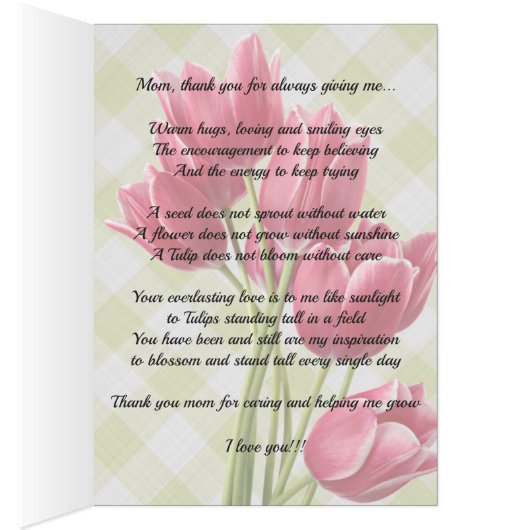 Happy Moederdag mama Ik hou van je (Binnen (Rechts))