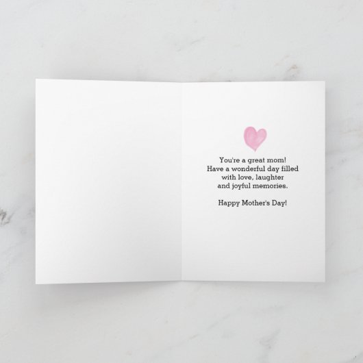 Happy Moederdag mama uit het Kinder Kaart (Binnen)