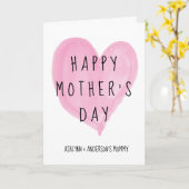 Happy Moederdag mama uit het Kinder Kaart (Gele Bloem)