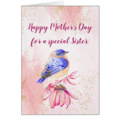 Happy Moederdag mama zuster Bluebird Art (Voorkant)
