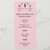 Happy Moederdag-menu met zwarte kat Menu (Voorkant)