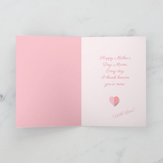 Happy Moederdag met aangepaste Sjabloon fotokaart (Binnen)