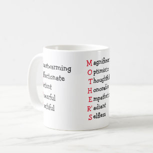 Happy Moederdag met adjectieven Koffiemok