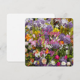 Happy Moederdag met bloemen Aankondiging