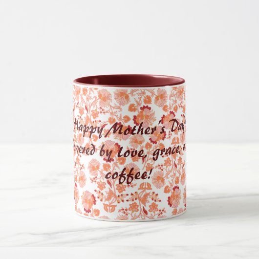 Happy Moederdag met Floral Lehenga Pattern Mok (Midden)