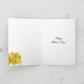 Happy moederdag met gele bloemen kaart (Binnen)
