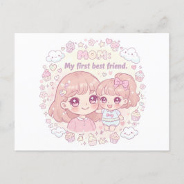 Happy Moederdag met leuke anime design Feestdagenkaart