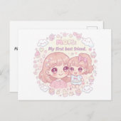 Happy Moederdag met leuke anime design Feestdagenkaart (Voorkant / Achterkant)