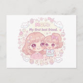 Happy Moederdag met leuke anime design Feestdagenkaart (Voorkant)