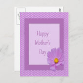 Happy Moederdag met lichte Paarse ventilator Briefkaart (Voorkant / Achterkant)