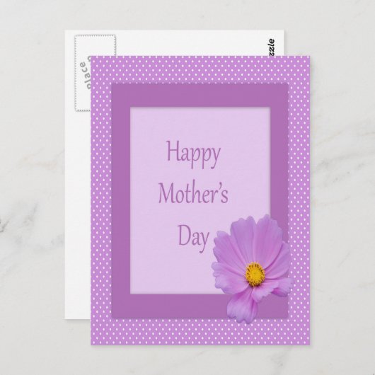 Happy Moederdag met lichte Paarse ventilator Briefkaart (Voorkant / Achterkant)