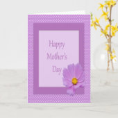 Happy Moederdag met lichte Paarse ventilator Kaart (Gele Bloem)