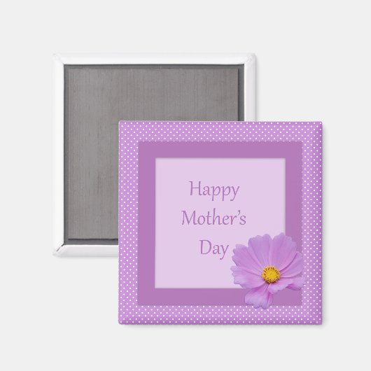 Happy Moederdag met lichte Paarse ventilator Magneet (Voorkant / Achterkant)