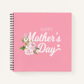 Happy Moederdag met roze rozen | Laptop Notitieboek (Voorkant)