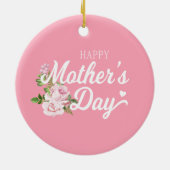 Happy Moederdag met roze rozen | ORNAMENT (Achterkant)