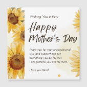 HAPPY MOEDERDAG MET ZONLOWERS MAGNETISCHE KAART (Voorkant)