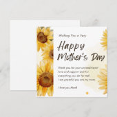 HAPPY MOEDERDAG MET ZONLOWERS WENSKAART (Voorkant / Achterkant)